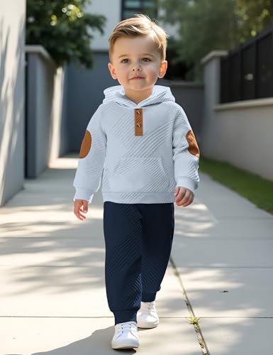 Toddler Baby Boy Clothes Long Sleeve Hoodie Sweatshirt Tops and Pants Sweatsuit Set Fall Winter Outfits 1-5T2