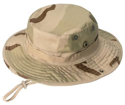 Image of Sun Hats for Men Women Boonie Hat UPF 50+ Bucket Hat Wide Brim UV Protection Fishing Hiking Safari Outdoor Hats