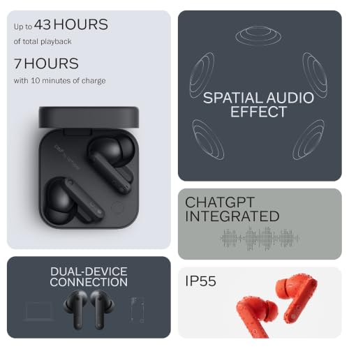 Image of CMF BY NOTHING Buds Pro 2 with 50 dB ANC| Hi-Res + LDAC| Smart Dial| Spatial Audio|Dual Drivers Bluetooth Headset (Dark Grey, in the Ear)