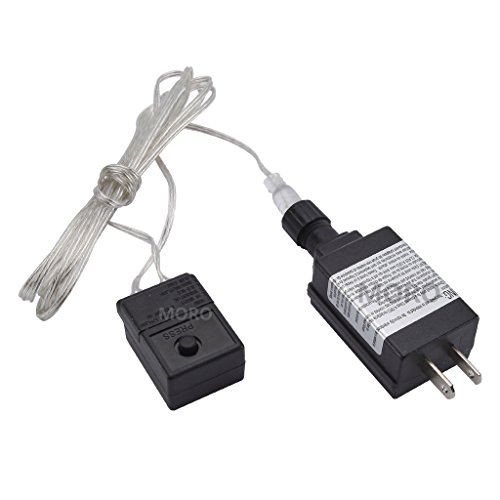 Zoic 300 Leds Wedding Party Fairy String Christmas Light Lamp 50 Meters (164 Feet) 8 Modes 29V Memory Function (White) #TOP2