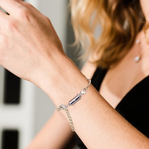 14stk Magnetische Schmuck Verschlüsse, 4 Verschiedene Schmuckverschluss mit Doppelten Karabinerhaken zur Verzierung von Halsketten und Armbändern Sowie zur Verlängerung