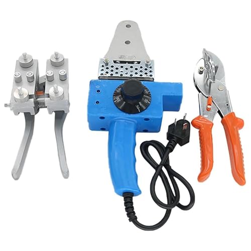 PU Round Belt Welding Machine, PU Round Belt Welder Butt Machine, 220V Polyurethane Belt Hot Melt Machine, 300℃ (PU Belt Welder+ Scissor + Fixture),For V-belts Pentagonal Belts Pu Pipes Plastic Strips