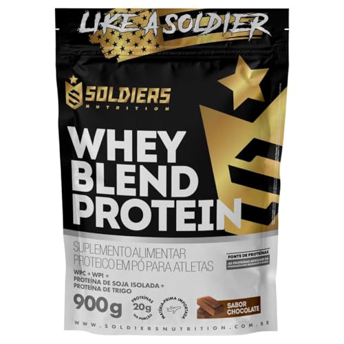 Whey Blend Protein Concentrado e Isolado - 900g - Soldiers Nutrition (900g, Chocolate)