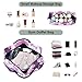 Elegant Flowers Purple Duffle Bag Travel & Makeup Pouches Set of 2, Fashion Women Carry on Bags for Airplanes Luggage Gym Bag