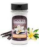 Upouria Vanilla Flavored Shakable Topping for Coffee, Lattes, Desserts, Gourmet Vanilla Taste, 5.5oz