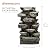 Alpine Corporation WIN930 Outdoor Floor Multi-Tiered Cascading Rock Garden Water Fountain with LED Lights, 39", Green