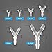 (10pcs) Tube Hose Connector Fitting Y shape barbed 3 Way Equal Hose Tighten Way Barbed Fittings PP material 1/8'' 1/4'' 1/2'' (All size in one box(1pc each size))