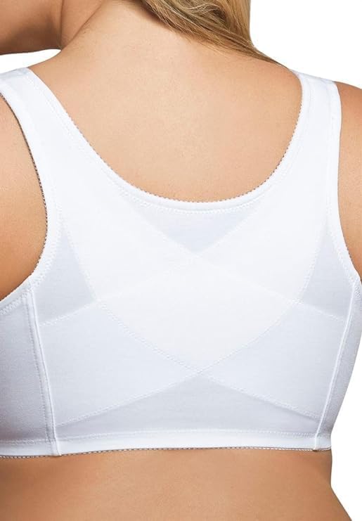Exquisite Form 5100531 Women's Fully Wireless Cotton Back & Posture Support Bra with Front Closure & Lace - Image 3