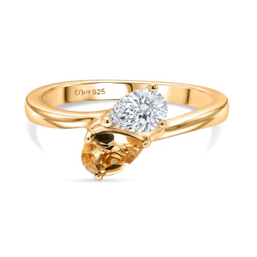 TJC Toi Et Moi Birthstone Ring for Women, 925 Sterling Silve