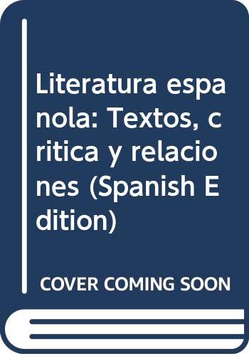 Literatura española : edad media ysiglo de oro. (t.1)