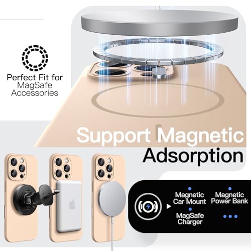 Image of JETech Magnetic Slim Case for iPhone 16 Pro Max, Desert Titanium