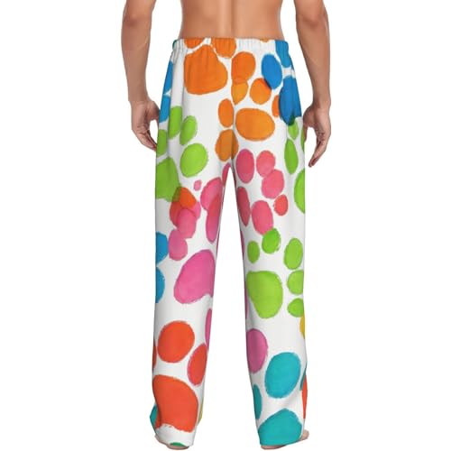 bear paw Print Funny Elastic Waist Loose Soft Comfortable Men's Sleep Pajama Pants(S-3XL)3