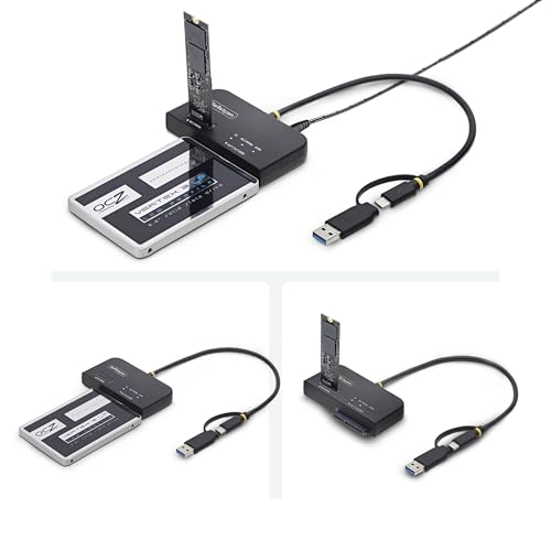 StarTech.com Adaptateur USB CUSB A vers .2 NVMe et SATA 2 5'/3 5' 10 Gbps Lecteur de Disque dur SSD Externe Sans Outil B+ / Key HDD SSD .2 - vue 5