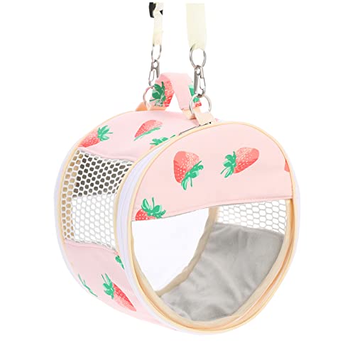 Toyvian Small Pet Carrier Bag Lightweight Handbag for Hamster Guinea Pig Hedgehog Squirrel and Chinchilla with Transparent Observation Window for Outdoor Travel