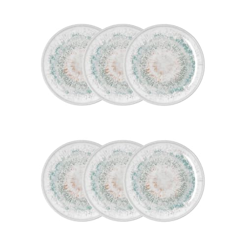 Bidasoa Kai Hydrozero Set 6 Platos Postre Porcelana 21cm Porcelana Apto Microondas Apilable