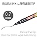 ZEYAR Black Acrylic Paint pen, Water Based, Set of 7, Extra Fine Point, Great for Rock Painting, Ceramic, Glass, Wood and smooth surfaces, Opaque ink (Black)