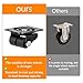 Heavy Duty Casters Set of Plate Casters 4 Low Profile Caster 1 Inch Caster Wheels for Furniture Casters 1100 Lbs Capacity for Bed Workbench Black Nylon