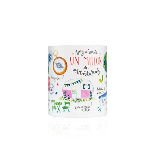 Lovely Streets Wom02777 Taza Lovely Streets Voy A Vivir Un Millón De Aventuras, 10X10X10