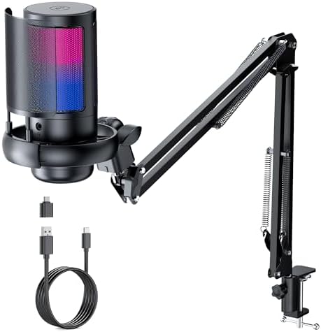 QIUOIO QIUOIO RGB Gaming Microphone