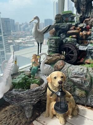 ガーデンライト ラブラドールレトリーバー 親子 ガーデニング ソーラー ガーデンライト ラブラドールレトリーバー 親子 ガーデニング ソーラー