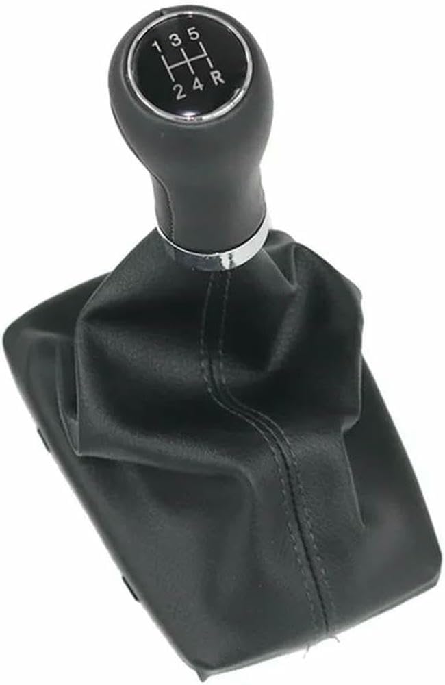 Gznbb 5 Speed Type 1 Car Manual Gear Shift Knob Boot Cover Gaiter Lever Shifter Handle Stick, For Audi A4 B6 B7 8E 2000-2008