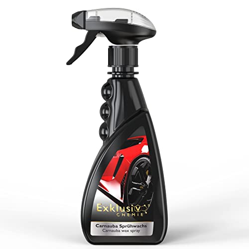 Exklusiv Chemie® Cire en Spray Carnauba | Cire en aérosol pour Voitures | Cirage de Voiture pour la Brillance et la Protection | Poli Haute Brillance | Scellant à Cire Automobile | 500 ML