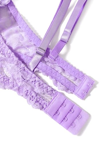 Image of Avidlove Sexy Lingerie Set for Women Lace Bra and Panty Sets Underwire Push Up Lace Lingerie Set XS-XXL