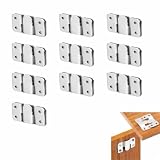 Kit complet de fixation murale robuste Ce lot comprend 10 supports de montage encastrés en acier inoxydable au format 5,4 × 4 cm. Parfait pour une fixation murale solide de cadres, miroirs et meubles suspendus.