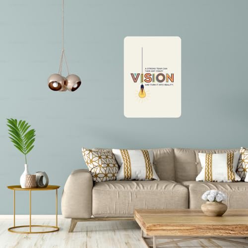 Image of Zesta Bathroom Decor Items Washroom Decor Tin Sign | Aesthetic Posters Wall Poster for Bedroom | Magnetic Cafe Decoration Items /Restaurant Decorations Items | Quirky Home Decor Bar Accent (Vision)