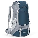 [HOMIEE] リュック 登山 50L アウトドア バッグ バックパック ザック 大容量 防水 ハイドレーション レインカバー付き 多機能 超軽量 収納性 登山用リュックサック ハイキング アウトドア 防災 キャンプ 旅行 花見 遠足 父の日 (ブルーグレー)