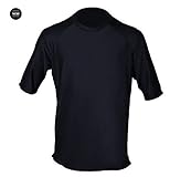 Loose Fit Swim Shirts For Men - Short Sleeve UV 50 + Sun Protection Swimwear - Play In The Sun All Day With No Sunburn - The Softest Most Comfortable Swimming Clothing (Black, 4XL)