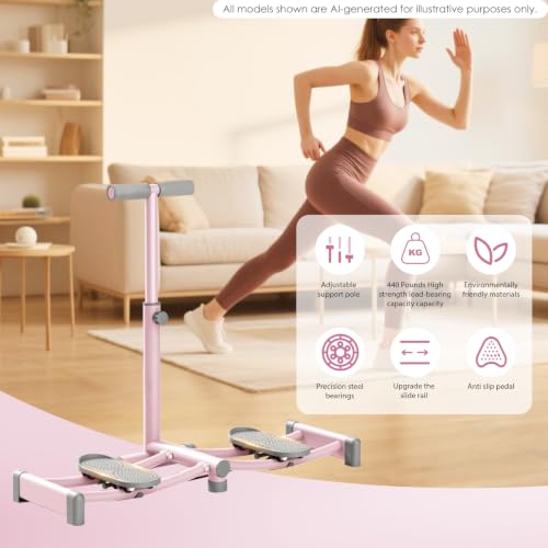 Image of Ski Machine Exercise Equipment, Foldable Ski Trainer, Adjustable Leg Ski Simulator Machine Durable Upgraded Leg Workout Equipment Hip Trainer, Pelvic Floor Trainer Woman Ski Exercise Machine for Home