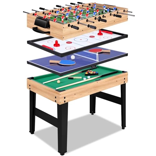 Rioloiuy 12-in-1 Game Table for Home - Foosball Table, Air