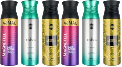 Image of AJMAL Ajmal 1 Magnetize For Men Women Raindrops Femme And Deodorants Each 200 Ml Combo Pack Of 3 ' Total