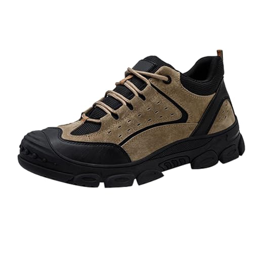 Generisch Sicherheitsschuhe Herren Mit Stahlkappe, Arbeitsschuhe Herren Atmungsaktiv, Trekkingschuhe rutschfest Wanderschuhe Weich Schlupfschuhe Einfarbig Walkingschuhe Flach Outdoorschuhe Casual