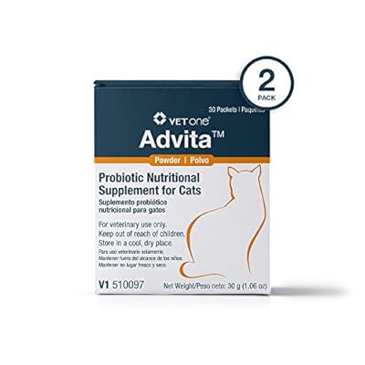 Vet One 840235149170 VetOne Advita Probiotic Nutritional Supplement Powder for Cats 2 Pack