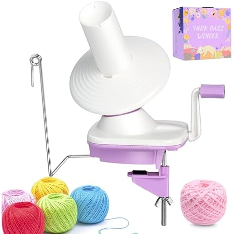 Yarn Winder,Yarn Ball Winder,Hand Operated Yarn Ball Winder,Yarn Cake Winder,Manual Wool Yarn Cone Ball Winder with 50g Wool Yarn Cover