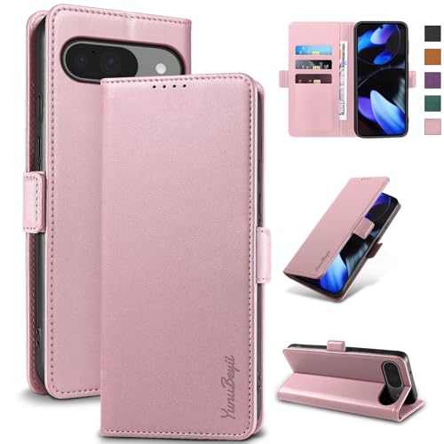 Yunubeyii Wallet Flip Case for Google Pixel 9/9 Pro,Pink