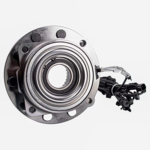Image of TRQ Front Left and Right Wheel Bearing and Hub Assembly Set 2 Piece Compatible with 2017-2019 Ford F-450 Super Duty 4WD 2017-2019 F-550 Super Duty 4WD