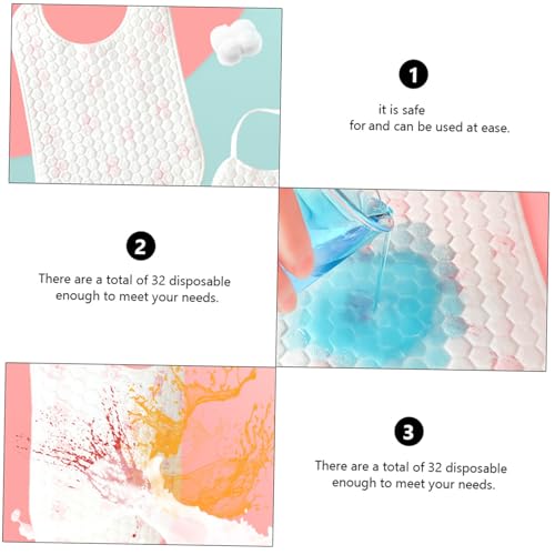 BESPORTBLE 32Pcs Disposable Bibs for Feeding Lightweight Eating Bibs Soft and Safe for Skin for Home and Travel2