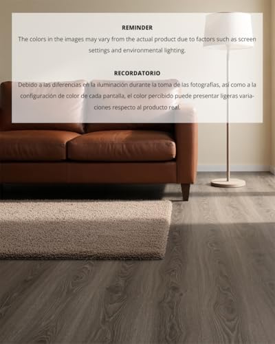 Miniatura 2 de Muris Suelo Vinílico Autoadhesivo, 16 Lamas De 15 X 91 Cm 2,23 M , Grosor De 2 Mm, Pvc Impermeable, Alta Adherencia Y Resistente, Imitación Madera, Mrs-Db002
