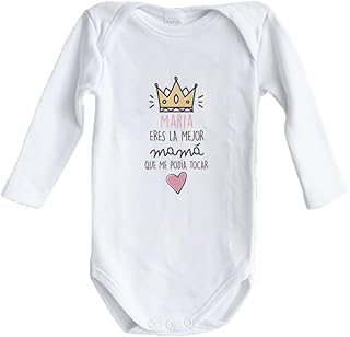 Wanapix | Body Bebe Personalizado | Regalo Original Día de la Madre | Body Mamá | Cierre con corchetes | Manga Larga | Var...