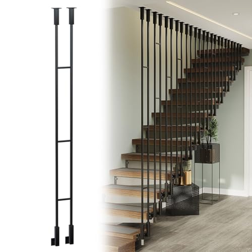 balaustres husillos balaustres de escalera Balaustres De Hierro Para Escaleras Interiores De 50-240 CM De Largo, Husillos De Escalera De Metal Para Lofts De Sótanos, Remodelación De Escaleras De Ofici