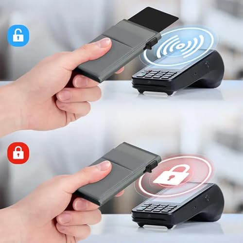 Men's Pop Up Card Holder,RFID Minimalist Business Wallet for Credit and Debit Cards in Daily Commutes​4