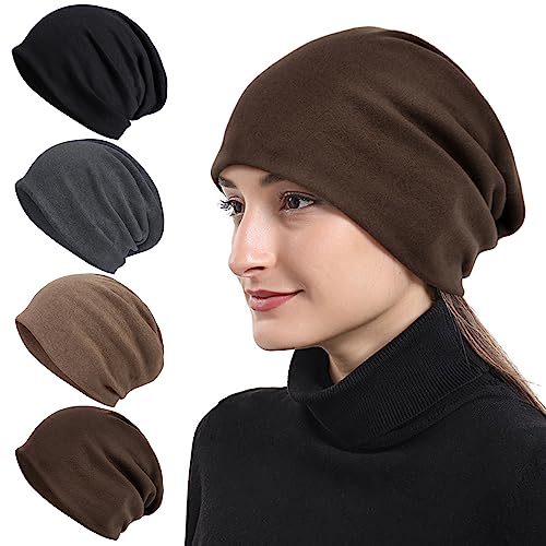 Bonnet Slouchy Senker Chapeau de Nuit et Sortie en Coton Léger Confort Chimio