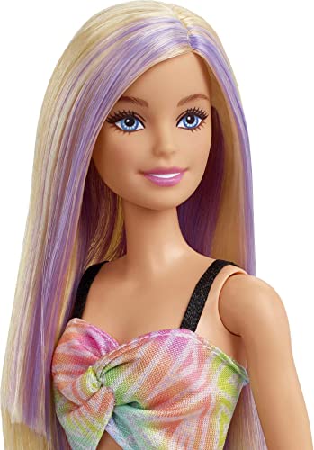 Muñeca Barbie Fashionistas #190 con cabello rubio y morado miniatura 3