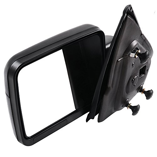 Scitoo For Ford For F150 Towing Mirror With Black Housing Tow Mirror Compatible Fit For 2004-2014 For F150 With Reflector Power Control Heated Manual Folding Driver Left Side #TOP1