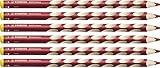 Minendurchmesser: 4,2 mm Ergonomischer Buntstift für Linkshänder - STABILO EASYcolors - 6er Pack - kirschrot