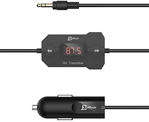 JETech Universal FM Transmitter Radio Car Kit with 3.5mm Audio Plug and Autoscan - 0792