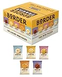 Border Biscuits 100 Packs, Multipacks Box, 5 Flavour Variety 2 per pack, Individually Wrapped Cookies, Gift Set, Hotels, B&Bs, Conference, Office, Meeting Room, School Lunch Box, Uni, College, Cafe